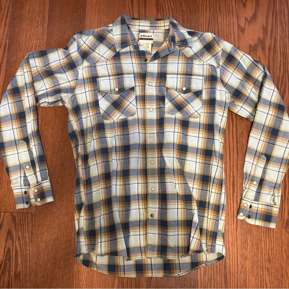 Ariat Men's Blue Plaid Shirt